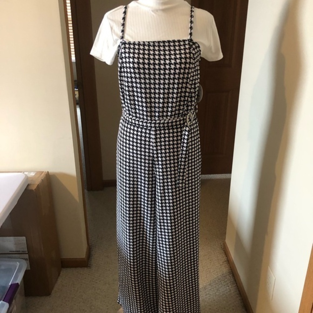 Fashion Nova Houndstooth Jumpsuit Set Size L